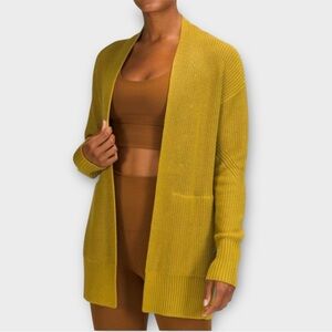 Lululemon Cashlu Cardigan Sweater Wrap in
Auric Gold Women’s Size XS/S